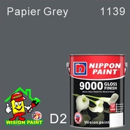 9000 GLOSS FINISH 1L - 1139 Papier Grey • Nippon • High Gloss Finish • Interior And Exterior Wood An