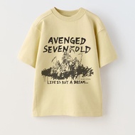 KREACTIVE T-Shirt AVENGED SEVENFOLD Life Is But a Dream Become Nothing Beige Oversize Tee A7X - Over