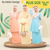 By Melia Design Plus Size 5XL 4XL 3XL Baju Kurung Pesak Pahang Plain Murah Viral Kurung Cikgu Melati Sedondon Ready Stok