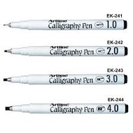 Map Pen - Calligraphy Pen Artline Black Ink Calligraphy size 1.0mm, 2.0mm, 3.0mm, 4.0mm