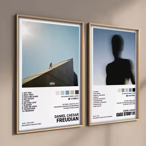 Canvas Painting Daniel Caesar Singer Music Album Cover Freudian Pictures For Room Bar Art Home Wall 