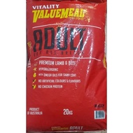 Vitality Valuemeal Adult/Puppy Dog Food (Premium Lamb and Beef)20kg