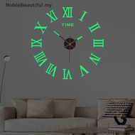 [NobleBeautiful] 3D Luminous Wall Clo Frameless Acrylic DIY Digital Clo Wall Stiers Mute Clo For Liv