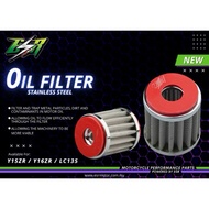 ESR RACING STEEL OIL FILTER – Y15ZR Y16ZR LC135 SRL115 FZ150 MT15 (REUSEABLE) 100% ORIGINAL