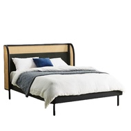 Lafloria Home Decor Haruto Bed Frame_ Black-1.8M