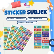 STICKER SUBJEK / STICKER HARI / STICKER SEKOLAH