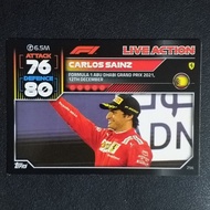 FORMULA One RACING CARD LIVE ACTION TURBO ATTAX 1 MOTORSPORTS TRADING (F1) 2022