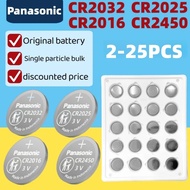 Original Panasonic CR2032 CR2025 CR2016 CR2450 3V Lithium Battery for Watch Calculator Clock Remote 
