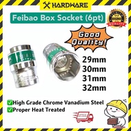Feibao box socket 29mm 30mm 31mm 32mm/heavy duty chrome vanadium 1/2“ 6pt 12pt impact wrench socket/