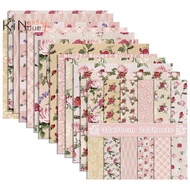 12x12Inch Double-Sided Watercolor Floral Cardstock Pink For DIY Making Cards