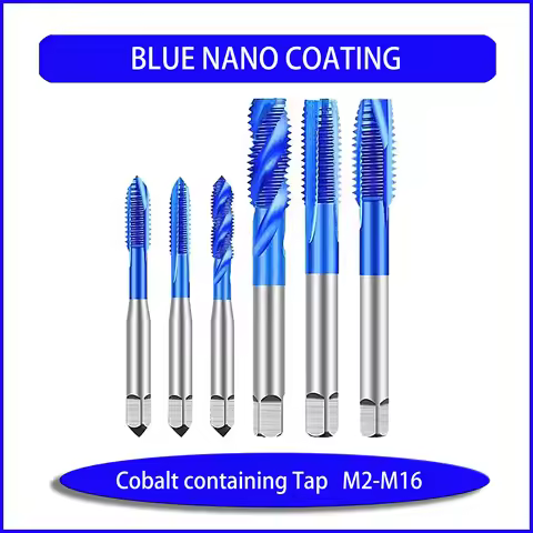 Straight slot/tip/spiral tap with cobalt for M35 nano blue metal processing tools for M2.0-M24 CNC m