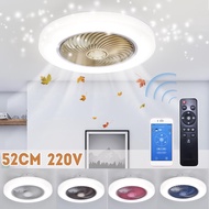 52cm Smart Ceiling Fan with Lights Adjustable Speed Remote Control Ventilation Lamp Bedroom Living R