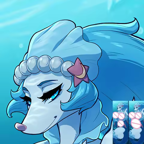 Dakimakura Anime Furry Anthro Primarina Pillowcase Double-sided Print Home Bedding Hugging Body Pill