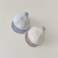 Striped short-brimmed baseball cap for children (46-48cm) kids cap