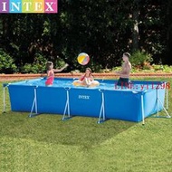 INTEX28273長方形管架戲水池支架兒童家庭游泳池加厚