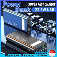 🇸🇬 [Ready Stock] 22.5W PD Super Fast Power Bank Charger 30000mAh Mobile Power Supply With LED Lights