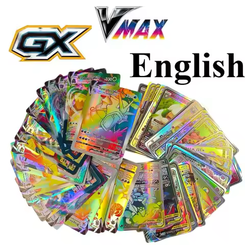 Pokemon V VMAX GX EX Cards French and English Version 60/100PCS Holographic Rare Flash Cards Set for