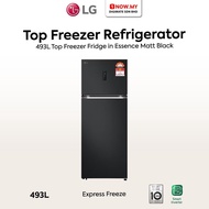 LG 493L Smart Inverter Top Fridge GN-B452PQBK | 5 Star Energy Efficient Essence Matt Black Peti Seju