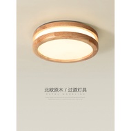 Simple Aisle Light Nordic Log Round Ceiling Light Modern Japanese Style Corridor Balcony Aisle Light