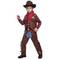 Halloween Cowboy Cosplay - Retro 19th Century Children's Costume for Parties