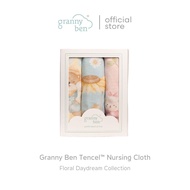 Granny Ben Tencel™ Nursing Cloth Floral Daydream ผ้าอ้อมใยเทนเซล ขนาด 31” x 31“ จำนวน 3 ชิ้น/กล่อง