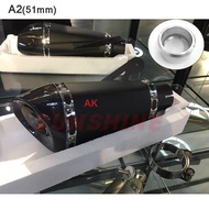 Qifen ท่อไอเสียมอเตอร์ครอสมอเตอร์ไซค์51Mm/60Mmท่อเพชฌฆาตสีลิงค์สีดำสำหรับ S1000RR S1000R