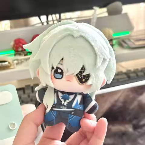 10CM Anime Honkai: Star Rail Anaxa Cosplay Plush Backpack Plushies Keychain Ornament Christmas Gifts