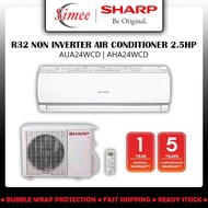 Sharp R32 Non Inverter 2.5HP Air Conditioner AUA24WCD &amp; AHA24WCD