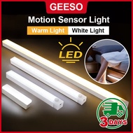 GEESO Motion Sensor Light LED Bar Night Light USB Rechargeable for Cabinet Corridor Bedroom Toilet K