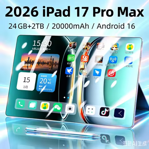 2026 IPad 17 Pro Max Tablet PC 11 Inch 24GB 2T Android16 Snapdrago 8gen3 5G Dual SIM Call WIFI 20000