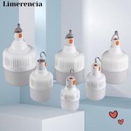 LIMERENCIA Rechargeable LED Light Bulb, 6500K White Light 80W Hanging LED Bulb,  USB Rechargeable To