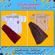MERAH PUTIH Scout School Uniform And Red And White Suits For Elementary School Grade 1 Girls