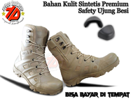 Sepatu 511 PDL Tactical Gurun Cream Swat 8 Inch Boots Tactical Kulit Sapi
