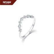 Top Cash Jewellery 10K Lab Grown Repeating Line Diamond Ring