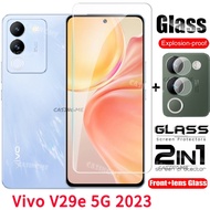 ฟิล์ม2023 V29e Vivo 5G 2 In 1 V29e ปกป้องหน้าจอสำหรับ VivoV29E V 29 29E V29 29V E 5G 2023กระจกนิรภัย