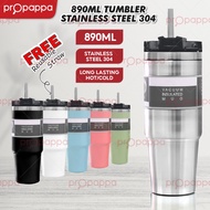 Propappa - 890ML Stainless Steel 304 Thermos Tumbler Korean Thermos Bottle Mug Cup (Free Silicone St