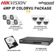 Hikvision CCTV 4MP IP ColorVu 8 Channel Package F5
