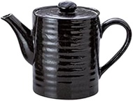 Set of 10 Soup & Arashi Seto Black Hand Made Soup, 3.9 x 5.5 inches (10 x 14 cm), 28.1 fl oz (810 cc