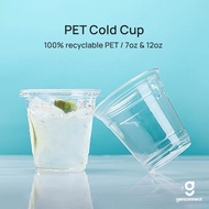 [50/100/200PCS]Disposable 7oz/12oz/16oz Clear Plastic PET Cup Cold Drinking Cups For Iced Beverage