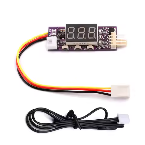 PWM Fan Temperature Control Governor DC 12V Small 4 Wire Temperature Speed Digital Display Supports 