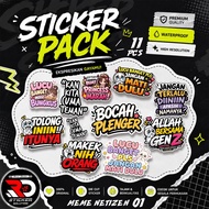 RD STICKER SHOP Viral Netizen Meme Sticker 11 PCS | Kiss Cut Waterproof Premium | Cute Motorcycle La