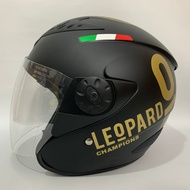 BXP Vixion Leopard Helmet (Gold) Black Doff - Adult SNI Helmet
