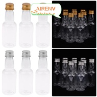 AIRE1NV 5Pcs Mini Liquor Bottles Set, Wine Bottle Silver/ Gold Caps Plastic  Bottle, 60ml Small Part