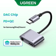 [DAC CHIP] UGREEN 2-in-1 USB C to 3.5mm Adapter compatible for Samsung Note 10/Note10+ Ipad Pro 2020