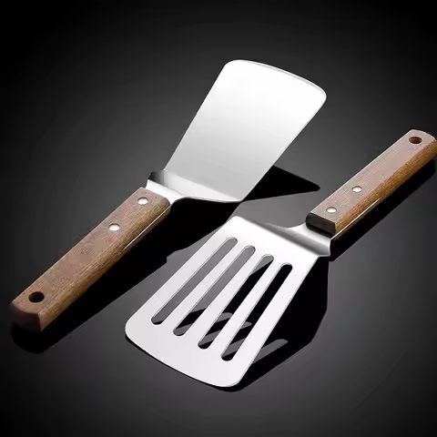 1Pcs Stainless Steel Grill Spatula- Commercial Grade Pancake Flipper Steak Turner for BBQ, Burgers, 