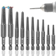 Screw Extractor Set,10 Pcs Screw Extractor,1/4inch Hex Shank Broken Screw Extractor,Screw Remover & 