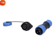 SHLY Aviation Plug Socket, LP16 Flanged Waterproof Connector, Aviation Socket 2PIN IP68 Solderless A