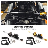 New Motorcycle Adjustable Stabilizer Steering Damper Bracket For Street Triple 765R 765 R STREET TRI