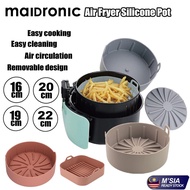 Aicook X Maidronic Air Fryer Silicone Basket Pot FDA Approved Oven Silicon Basket Pot Silikon Bakul Air Fryer Bakul Silicon FDA Approved Food Safe Air Fryer Accessories Air Fryer Basket Replacement Reuseable Air Fryer Base Basket