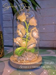 現貨 DIY鈴蘭花毛線永生盆栽小夜燈